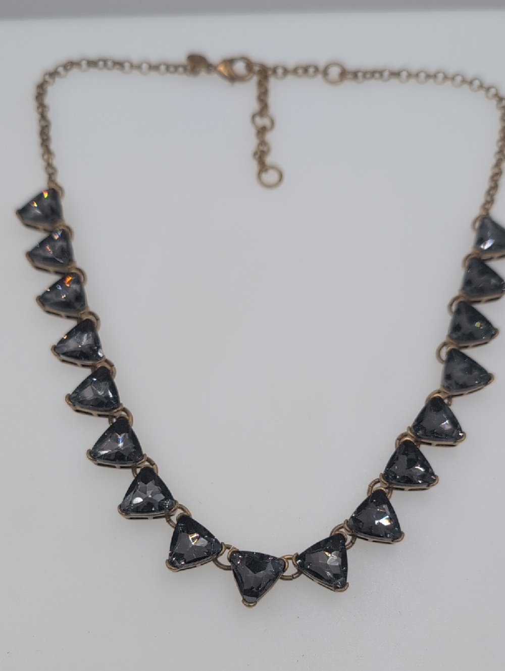 Gold-Setting Triangle Hematite Crystal Necklace - Women Jewelry